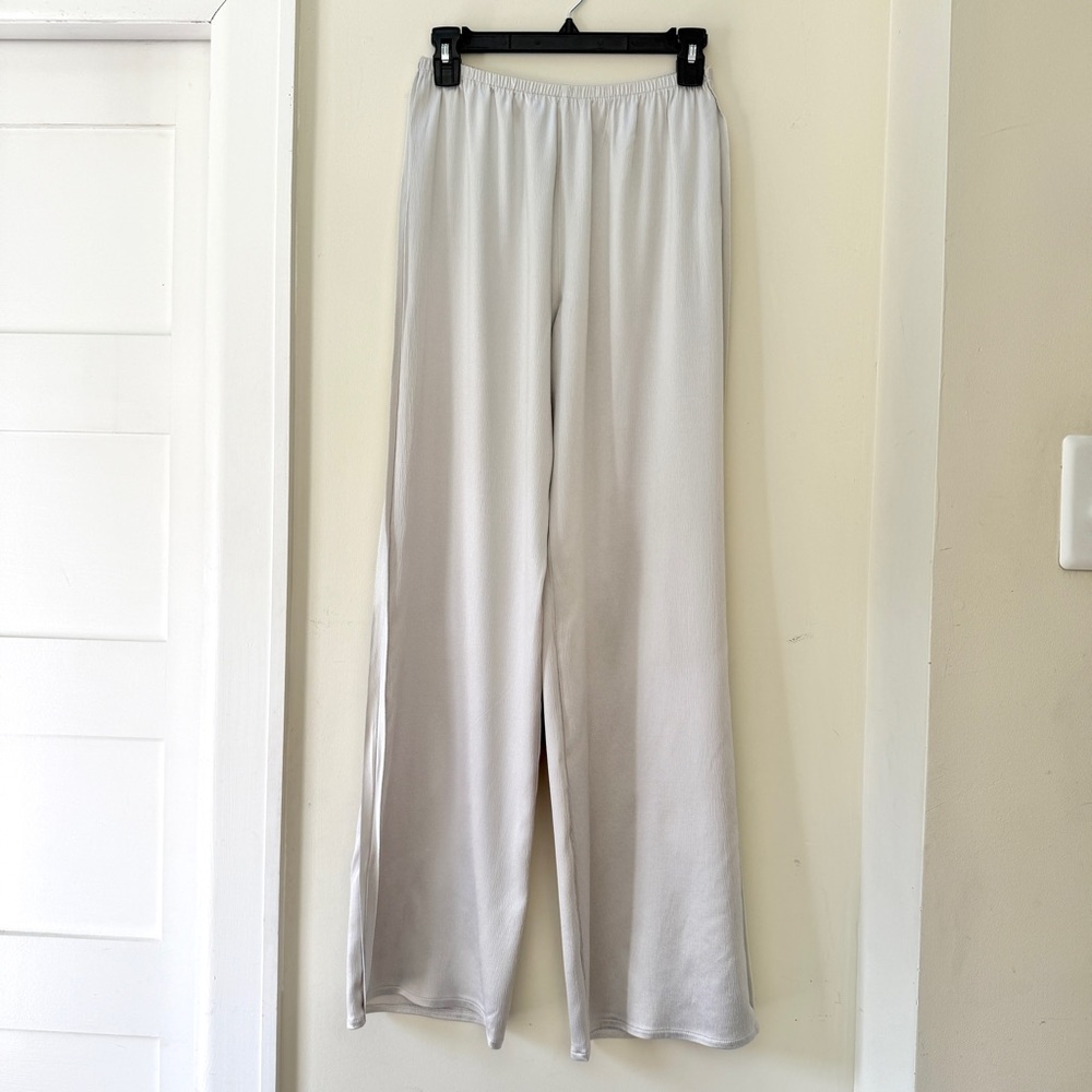 Zara Silver Wide-Leg Trousers